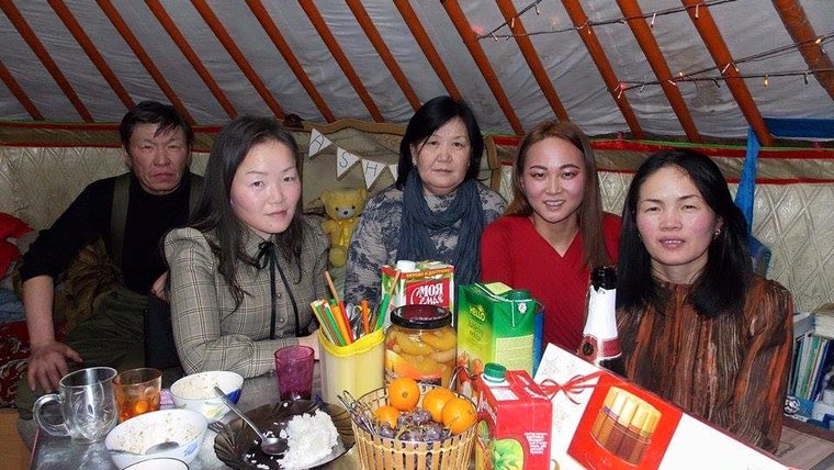 Ashley Baek during Christmas celebration in Mongolia