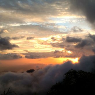 Setting sun, View from my home