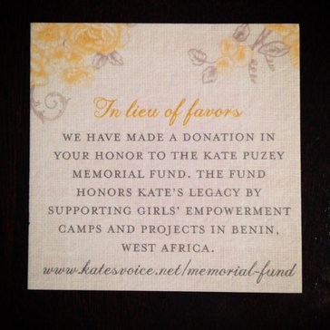 in lieu of favors