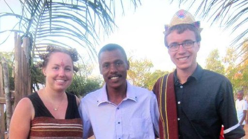 Josoah poses for a photo with Olivia and Ian