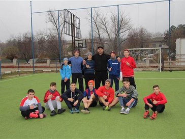 The team from the NGO "Healthy City" hosts free soccer events for local youth.