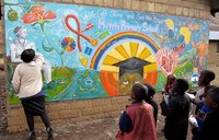 Primary school mural in Lesotho