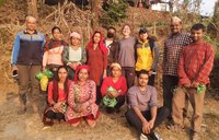 Peace Corps Volunteer Pearl with her Mushroom training participants