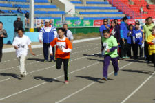 Mongolian Athletes compete in Special Olympics events.