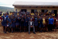 Students who received reusable sanitary pads in Peace Corps volunteer Daniel Woznica’s community.