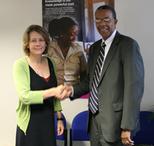 Peace Corps Director Aaron S. Williams and Volunteer Service Overseas Chief Executive Officer Marg Mayne.