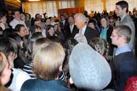Peace Corps volunteers meet with Vice President Biden in Moldova.