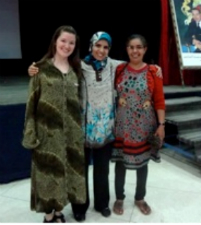 Eve Brecker with two Moroccan counterparts