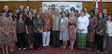 Twenty-eight Americans are sworn in as Peace Corps volunteers in Indonesia.