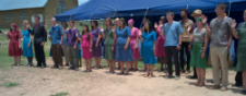 Volunteers in Lesotho take the oath of service