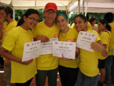 Camp participants with their certificates