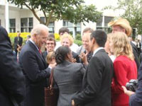 Peace Corps volunteers meet with U.S. Vice President Joe Biden in Kenya.