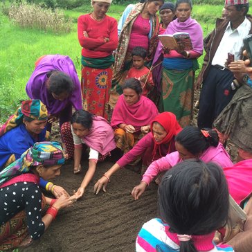 Picture from the first initial nursery training I gave in my village