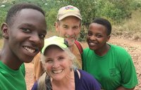 Marie Fitzsimmons and Kirk Peters with Frank and Anitha- school leaders