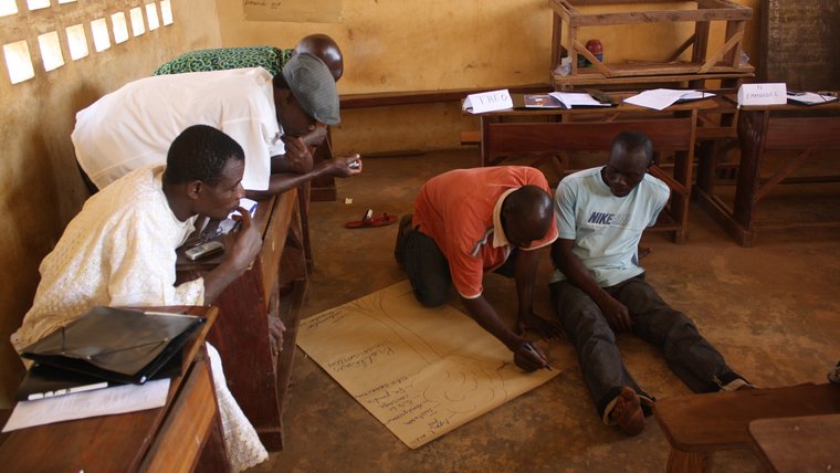 A community health worker training in Togo.