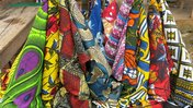 Colorful cloth from a Liberian market