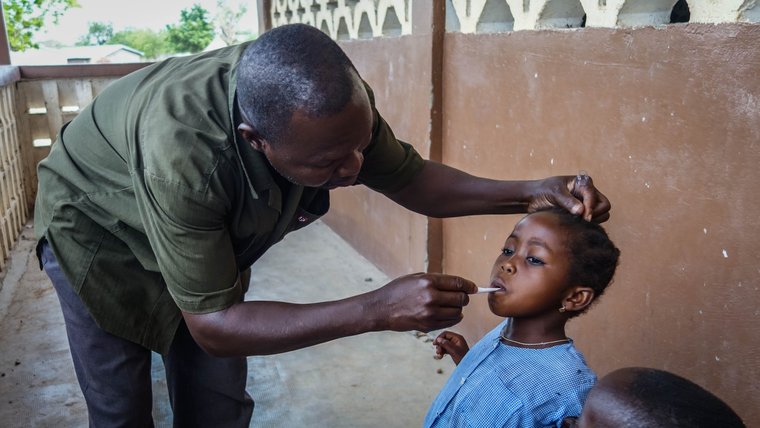 kid gets tested for malaria