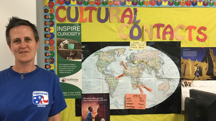 Stephanie Scribner in her classroom