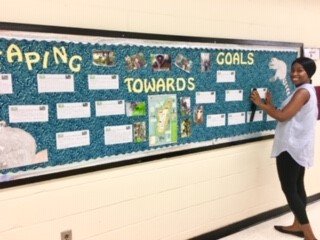 Peace Corps Invitee Raven Gaddy visiting classroom school for a day before leaving for Madagascar.