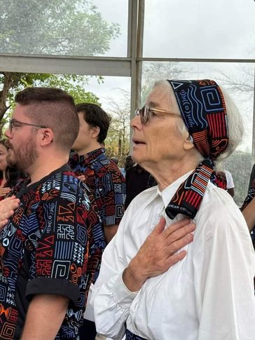 Marie swears in as a Peace Corps Volunteer in Kenya.