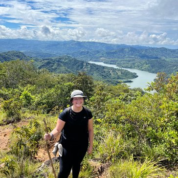 Sarah climbs the mountain her Panamanian community is named after.