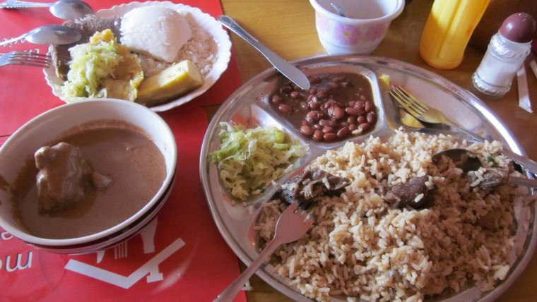 A sampling of Ugandan food
