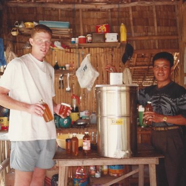 David Schopler served with the Peace Corps in the Philippines before he became an officer in the SEAL Teams, where he current