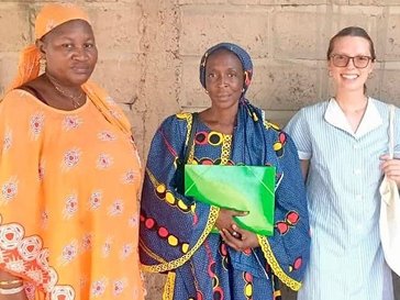 women making soap with PCV