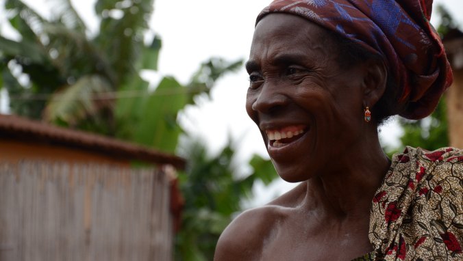 Woman smiling