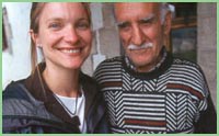 Photo of young woman and older man in Armenia.