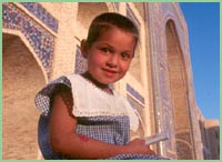 Photo of young girl in Uzbekestan.